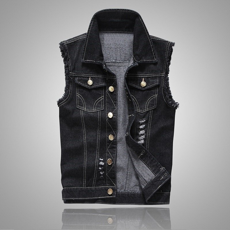 custom jeans vest