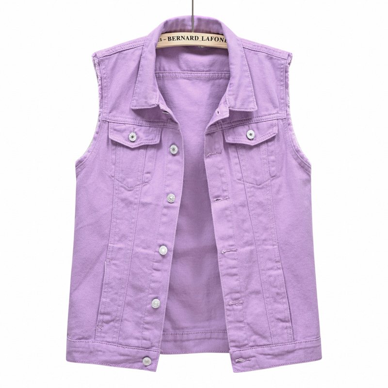 custom womens denim vests